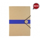 Libreta ecológica de estilo carpeta con broche de resorte