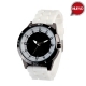 Reloj de pulso con caja metálica cristal mineral y correa de silicón