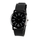 Reloj de pulso elegante con caja metálica cristal mineral