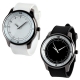 Reloj de pulso con caja metálica cristal mineral y correa de silicón