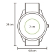 Reloj de pulso con caja metálica cristal mineral y correa de silicón