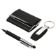 Set de regalo Manhattan con llavero pluma y porta tarjetas