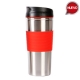 Termo de acero inoxidable con grip de goma en varios colores 450 ml