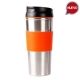 Termo de acero inoxidable con grip de goma en varios colores 450 ml
