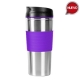 Termo de acero inoxidable con grip de goma en varios colores 450 ml