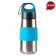 Termo de acero inoxidable con arnés y grip de silicón en varios colores