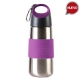 Termo de acero inoxidable con arnés y grip de silicón en varios colores