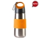 Termo de acero inoxidable con arnés y grip de silicón en varios colores
