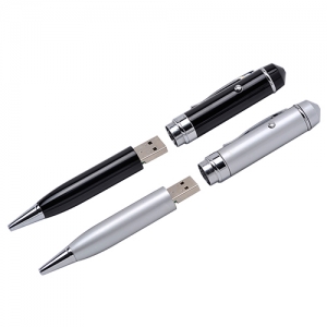 BOLIGRAFO CON USB DE 8 GB LASER Y ESTUCHE PLUMA PROMOCIONAL