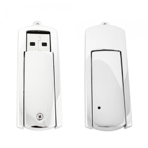 Memoria metálica USB giratoria de 8GB con estuche