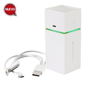 Power bank o banco de poder cubo de 10000 mAh con lámpara