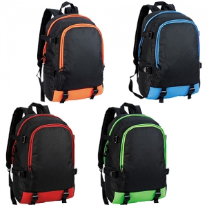 Mochila o back pack de poliéster con compartimiento para laptop