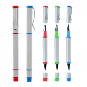 Pluma plástica CUADRIX para tinta negra y marcador en 3 colores diferentes