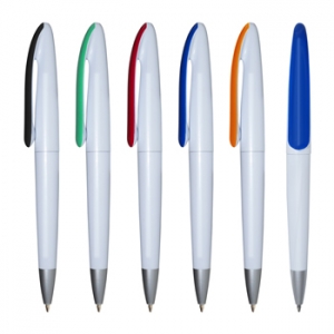 Pluma plástica Modelo DROP cuerpo color blanco