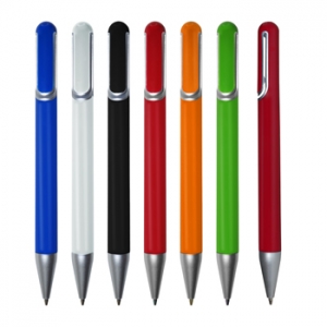 Pluma con diferentes colores en cuerpo clip y punta color plata LISBOA