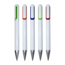 Pluma MADRID con cuerpo color blanco y detalles en clip y punta