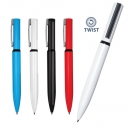 Pluma metálica en 4 colores diferentes en cuerpo con sistema Twist