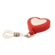 Porta gafete retráctil en forma de corazón color rojo