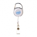 Porta gafete promocional metálico color blanco modelo INTEL