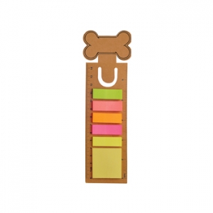 Separador de libros con bonito diseño y porta notas y regla modelo HUESO