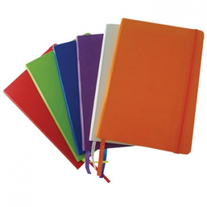 Mini cuaderno con sujetador elástico 7 colores diferentes