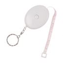 Flexometro llavero con forma ovalado color blanco modelo OVAL TAPE