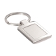 Llavero metálico rectangular color plata modelo ROYAL