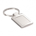 Llavero metálico rectangular color plata modelo ROYAL