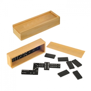 Bonito domino con estuche de madera modelo BOX