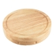 Set de 3 cuchillos para cortar queso con estuche redondo de madera BRIENZ