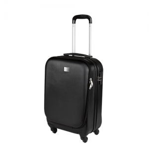 Maleta pequeña rígida RAINIER con trolley, cable USB, Micro USB y para audífonos