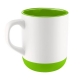 Taza de cerámica con interior de color ANNECY tiene base de silicón 502ml