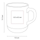Taza de cerámica con interior de color ANNECY tiene base de silicón 502ml
