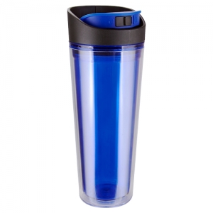 Vaso térmico de plástico translucido LOVAT de doble pared 400 ml