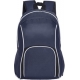 Mochila de poliéster 2 compartimientos con bordes blancos.