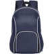 Mochila de poliéster 2 compartimientos con bordes blancos.