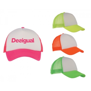 Gorra o cachucha de poliéster y algodón Truck en colores fosforescentes