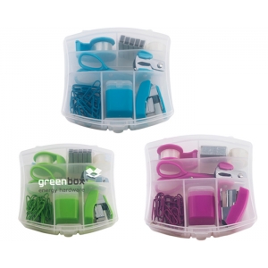 Set de escritorio con estuche de plástico