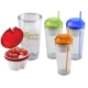 Vaso plástico de doble pared Snaky con compartimiento para snak y popote rígido
