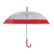 Paraguas de PVC transparente Biella con franja de color