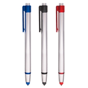 Bolígrafo de plástico acabado metálico y punta touch táctil pluma PROMOCIONAL