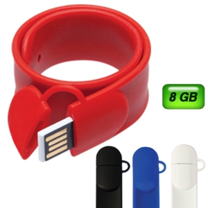 Memoria USB Slap pulsera de silicón 8 GB