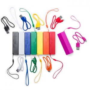 Power Bank colores Zenón con cordón modelo KEOX