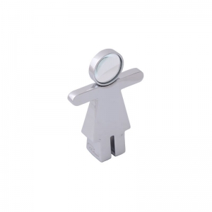 Practico pisa papel y lupa separable en forma de muñequita