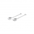 Set de cucharas ensaladeras metálicas