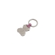 Llavero metálico en forma de bebé color rosa con gris