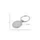 Llavero metálico redondo con placa de aluminio