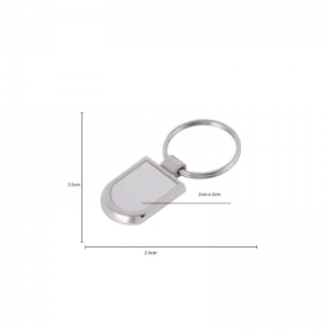 Llavero metálico con placa de aluminio