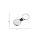 Llavero metálico redondo doble vista con placa de aluminio