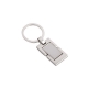Llavero metálico rectangular con placa y movimiento